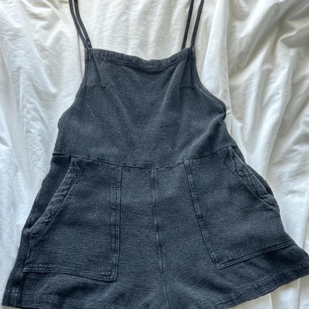 Black beach romper
